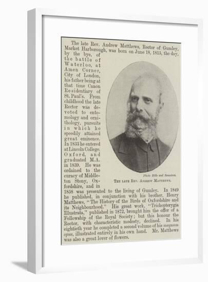 The Late Reverend Andrew Matthews-null-Framed Giclee Print