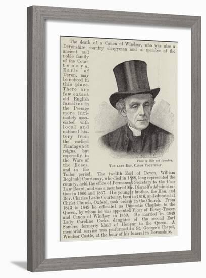 The Late Reverend Canon Courtenay-null-Framed Giclee Print