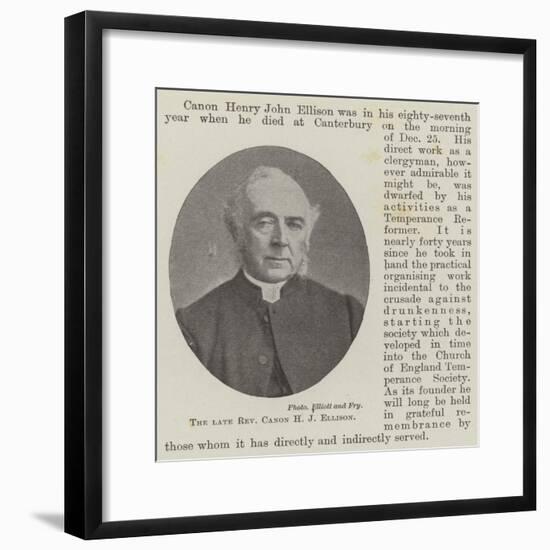 The Late Reverend Canon H J Ellison-null-Framed Giclee Print