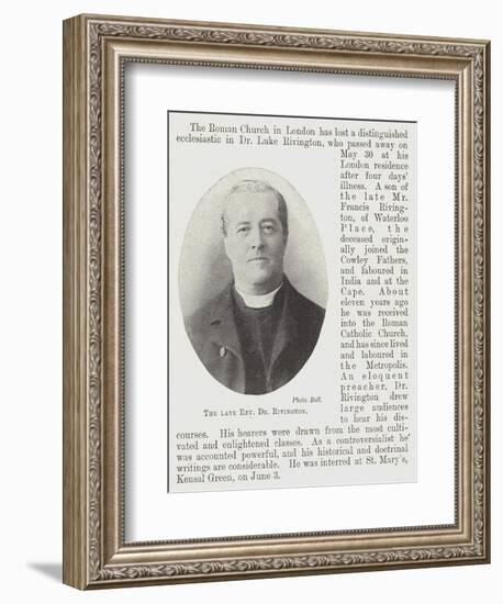 The Late Reverend Dr Rivington-null-Framed Giclee Print