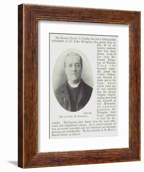The Late Reverend Dr Rivington-null-Framed Giclee Print