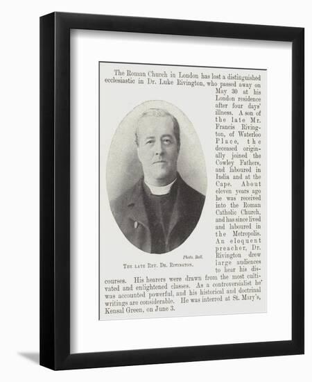 The Late Reverend Dr Rivington-null-Framed Giclee Print