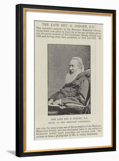 The Late Reverend G Osborn, Senior of the Wesleyan Conference-null-Framed Giclee Print