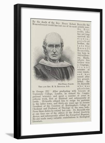 The Late Reverend H R Reynolds-null-Framed Giclee Print