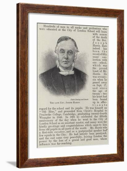 The Late Reverend Joseph Harris-null-Framed Giclee Print