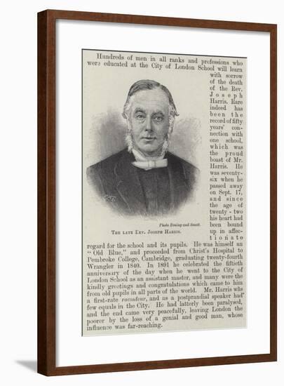 The Late Reverend Joseph Harris-null-Framed Giclee Print