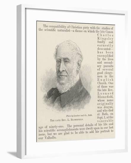 The Late Reverend L Blomefield-null-Framed Giclee Print