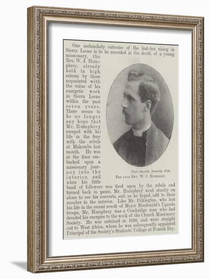 The Late Reverend W J Humphrey-null-Framed Giclee Print