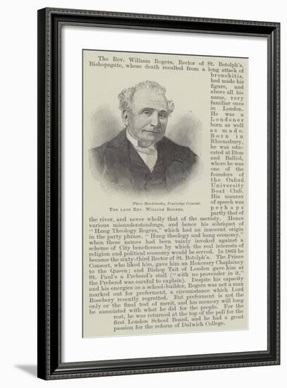 The Late Reverend William Rogers-null-Framed Giclee Print