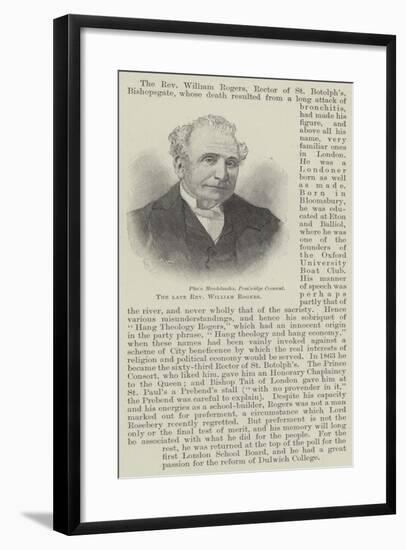The Late Reverend William Rogers-null-Framed Giclee Print