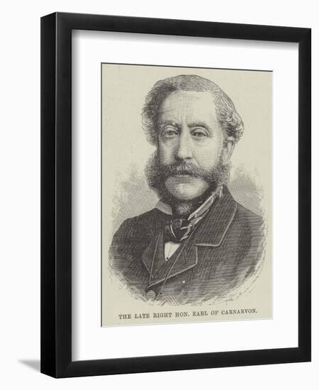 The Late Right Honourable Earl of Carnarvon-null-Framed Giclee Print