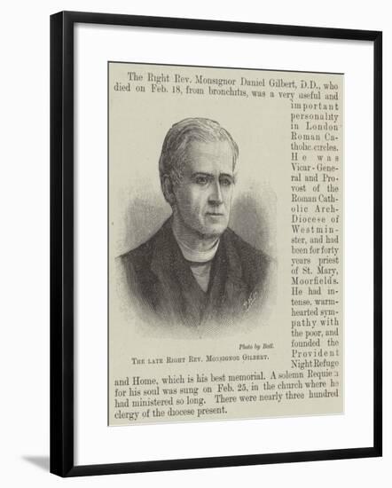 The Late Right Reverend Monsignor Gilbert-null-Framed Giclee Print