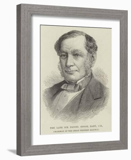 The Late Sir Daniel Googh, Baronet, Ce, Chairman of the Great Western Railway-null-Framed Giclee Print