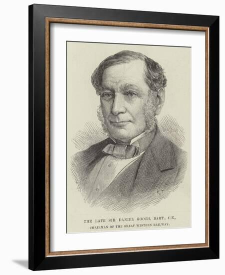 The Late Sir Daniel Googh, Baronet, Ce, Chairman of the Great Western Railway-null-Framed Giclee Print