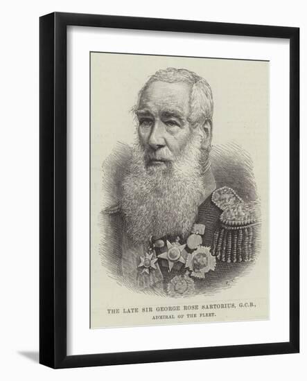 The Late Sir George Rose Sartorius, Gcb, Admiral of the Fleet-null-Framed Giclee Print