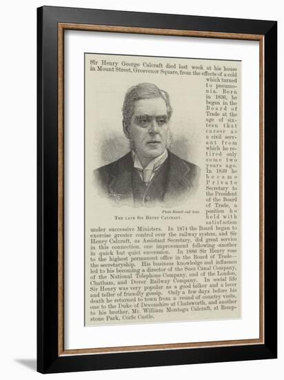 The Late Sir Henry Calcraft-null-Framed Giclee Print