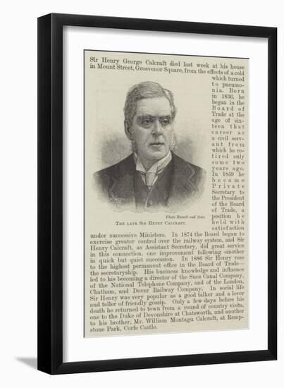 The Late Sir Henry Calcraft-null-Framed Giclee Print