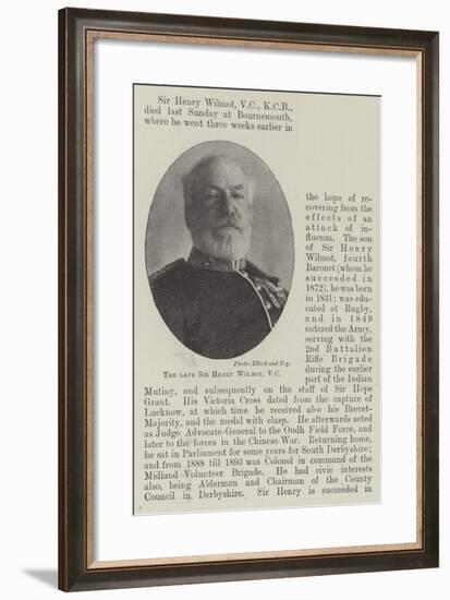 The Late Sir Henry Wilmot-null-Framed Giclee Print