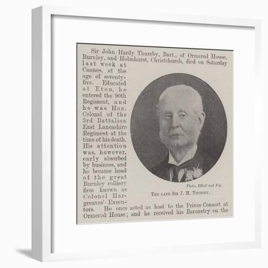 The Late Sir J H Thursby-null-Framed Giclee Print