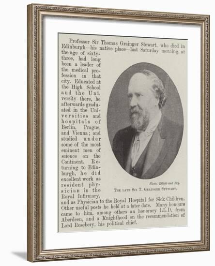 The Late Sir T Grainger Stewart-null-Framed Giclee Print