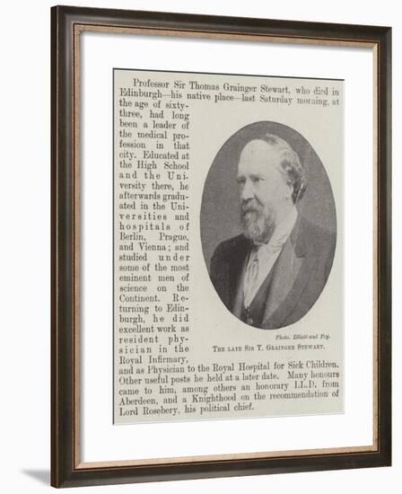 The Late Sir T Grainger Stewart-null-Framed Giclee Print