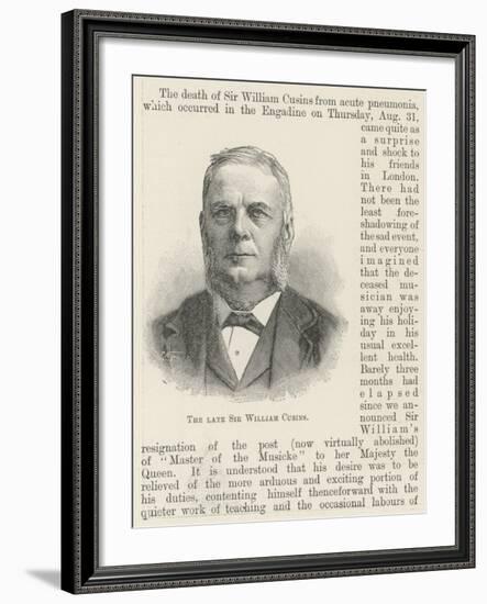 The Late Sir William Cusins-null-Framed Giclee Print