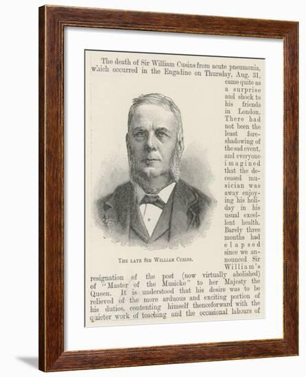 The Late Sir William Cusins-null-Framed Giclee Print