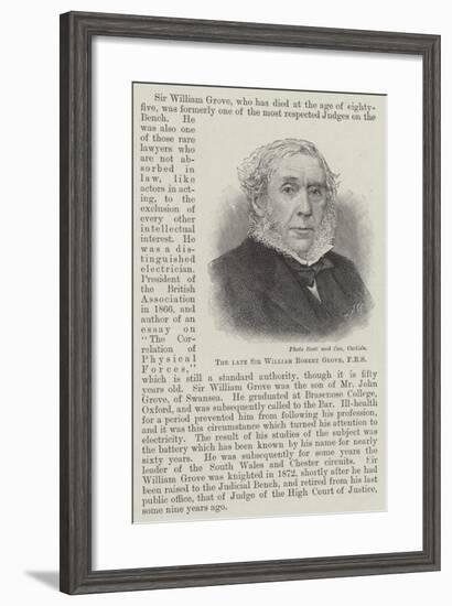 The Late Sir William Robert Grove-null-Framed Giclee Print