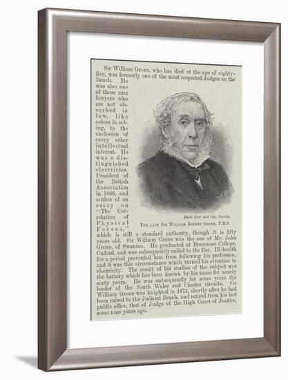 The Late Sir William Robert Grove-null-Framed Giclee Print