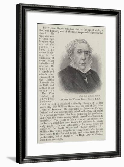 The Late Sir William Robert Grove-null-Framed Giclee Print