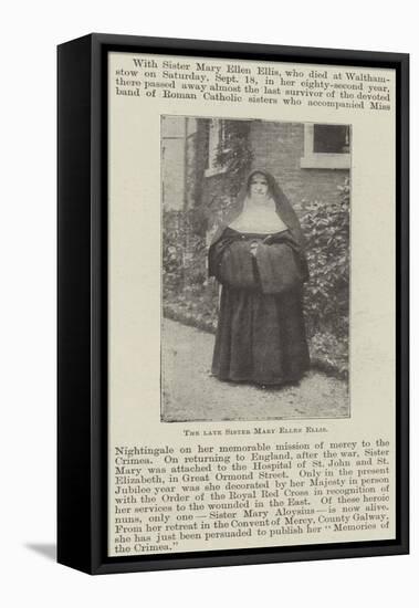 The Late Sister Mary Ellen Ellis-null-Framed Premier Image Canvas