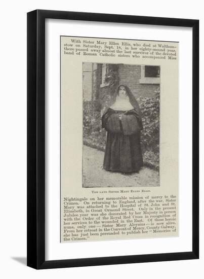 The Late Sister Mary Ellen Ellis-null-Framed Giclee Print