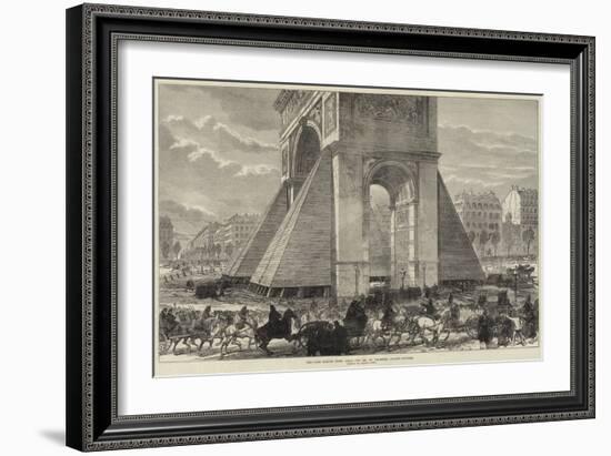 The Late Sorties from Paris, the Arc De Triomphe, Champs Elysees-null-Framed Giclee Print