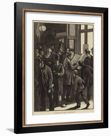 The Late Storms, the Loss-Book, a Sketch at Lloyd's-William Bazett Murray-Framed Giclee Print