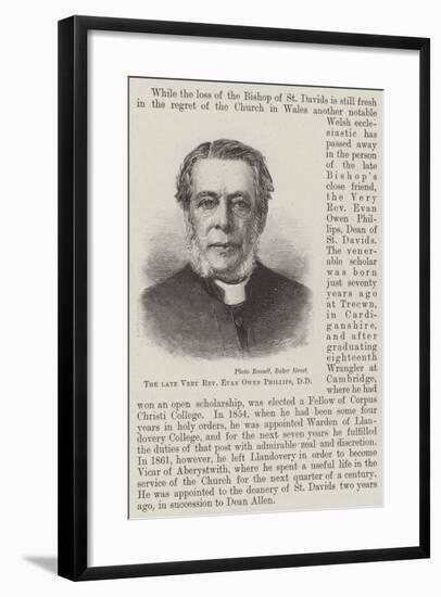 The Late Very Reverend Evan Owen Phillips-null-Framed Giclee Print