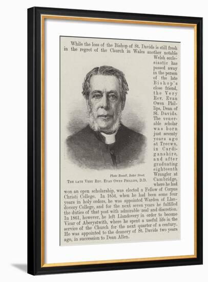 The Late Very Reverend Evan Owen Phillips-null-Framed Giclee Print