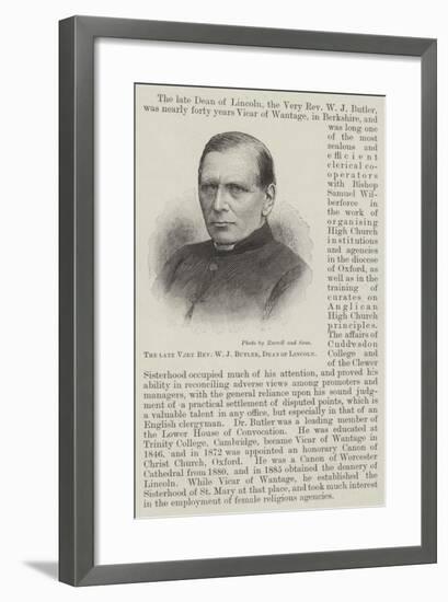 The Late Very Reverend W J Butler, Dean of Lincoln-null-Framed Giclee Print