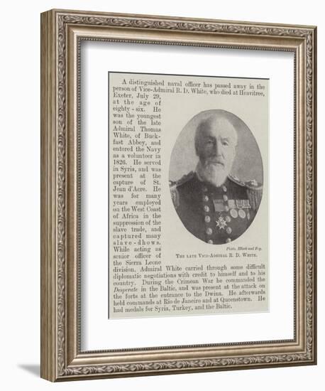 The Late Vice-Admiral R D White-null-Framed Giclee Print