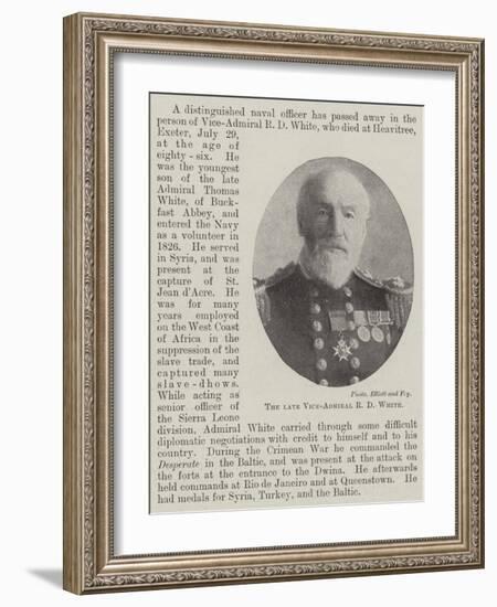 The Late Vice-Admiral R D White-null-Framed Giclee Print