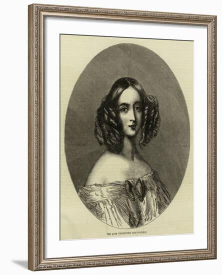 The Late Viscountess Beaconsfield-null-Framed Giclee Print