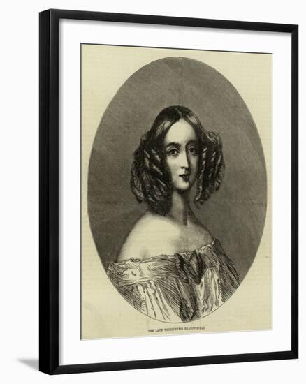 The Late Viscountess Beaconsfield-null-Framed Giclee Print