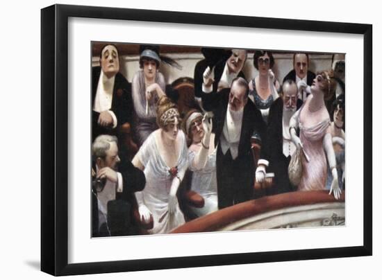 The Latecomers at the Opera-Albert Guillaume-Framed Giclee Print