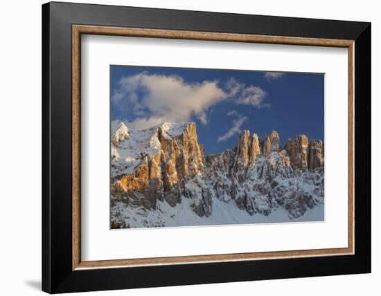 The Latemar Spiers at Sunset from Carezza Lake, Trentino Alto-Adige, Italy-ClickAlps-Framed Photographic Print