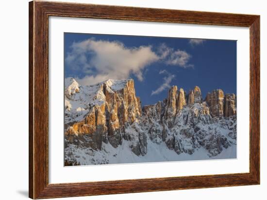 The Latemar Spiers at Sunset from Carezza Lake, Trentino Alto-Adige, Italy-ClickAlps-Framed Photographic Print