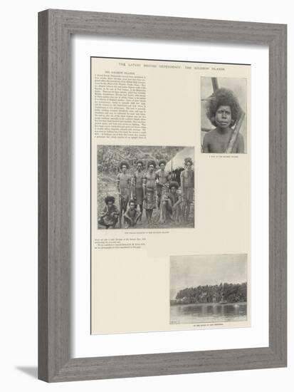 The Latest British Dependency, the Solomon Islands-null-Framed Giclee Print