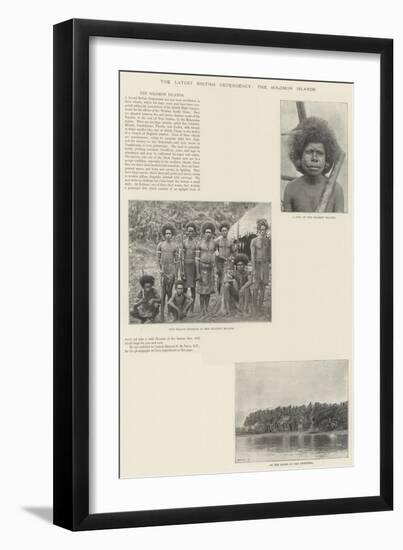 The Latest British Dependency, the Solomon Islands-null-Framed Giclee Print