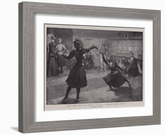 The Latest Sport for Women, a Bout in a London Fencing School-Frederick Henry Townsend-Framed Giclee Print