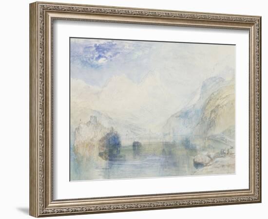 The Lauerzersee with Schwyz and the Mythen, early 1840's-JMW Turner-Framed Giclee Print