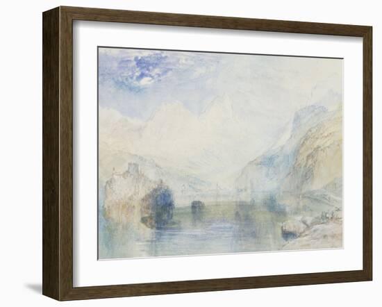 The Lauerzersee with Schwyz and the Mythen, early 1840's-JMW Turner-Framed Giclee Print