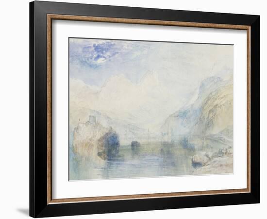 The Lauerzersee with Schwyz and the Mythen, early 1840's-JMW Turner-Framed Giclee Print